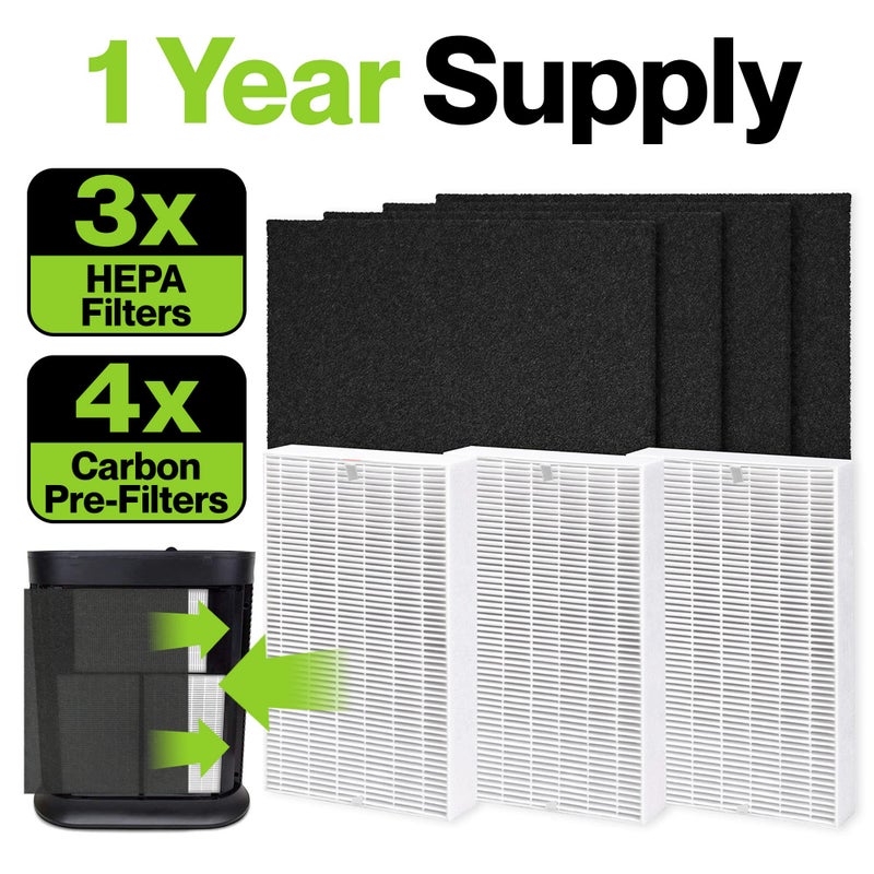 Durabasics 3 HEPA Filter Set for HPA300 Honeywell Air Purifier Filters & Honeywell HPA300 - Compatible with Air Purifier Replacement HPA 300 - Replacements for Filter R & HPA 300 Filter - Image 3